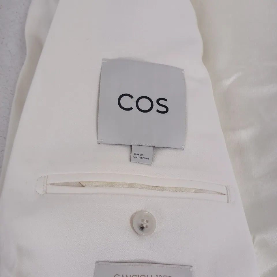COS WHITE BLAZER, (EU 36)