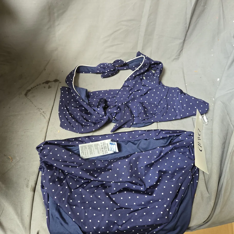 BOX OF APPROXIMATELY 14 ASSORTED CLOTHING ITEMS INCLUDING LISACA BRA , ROEA G STRING ,SILHOUETTE BRA  AND DAVID SWIMSUIT 