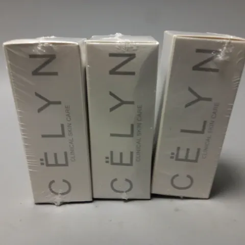 3 BOXED AND SEALED CELYN CLINICAL SKINCARE (3 x 30ml)