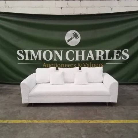 RUNE 3 SEATER FABRIC SOFA - NATURAL