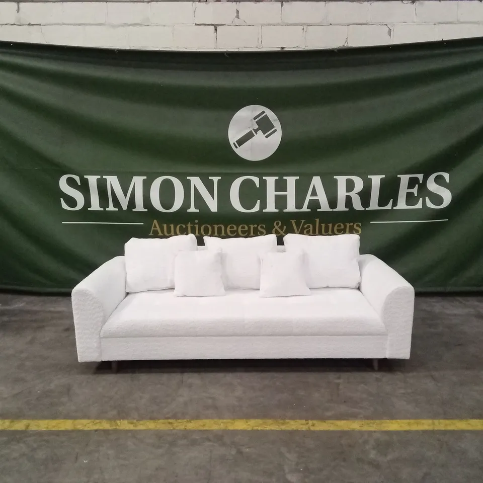 RUNE 3 SEATER FABRIC SOFA - NATURAL RRP £799