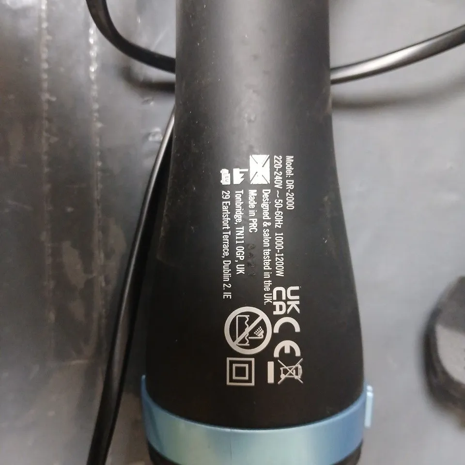 APPROXIMATELY 4 UNBOXED REVAMP HAIR DRYER / HOT AIR BRUSH – MODEL DR-2000, BLACK WITH BLUE BAND