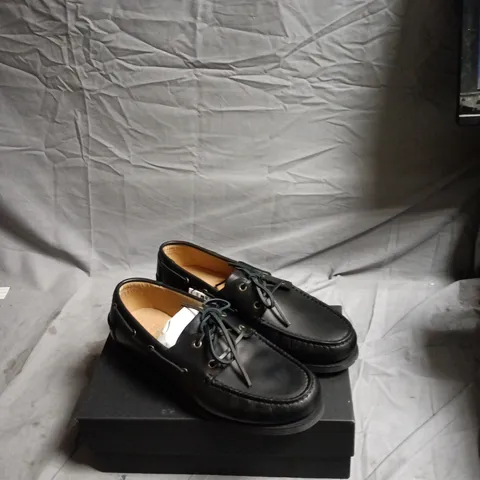 ZARA MEN'S BLACK LEATHER LOAFERS – UK 9 (EU 43), MADE IN PORTUGAL