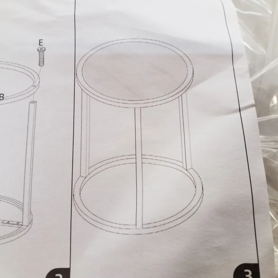 BOXED COSTWAY SIDE TABLE WITH GLASS TOP - GOLD