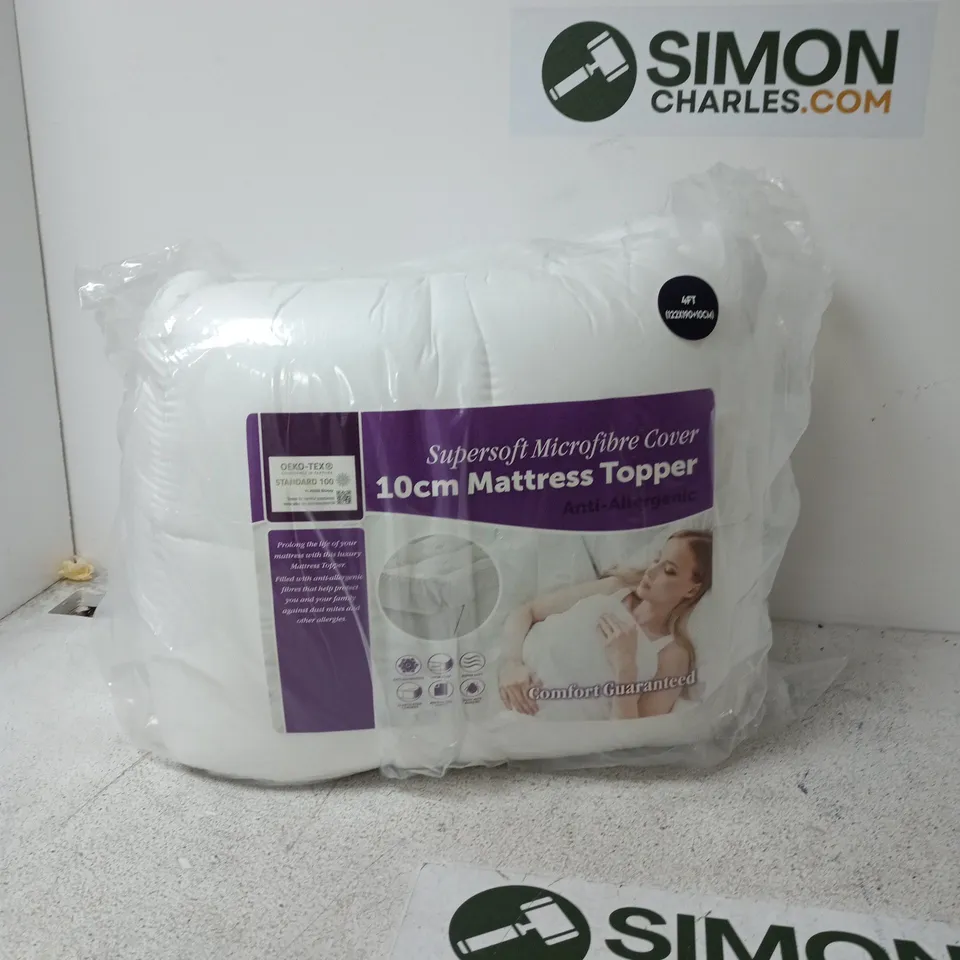 SUPERSOFT MICROFIBRE MATTRESS TOPPER 10CM WITH COVER – 10CM TOPPER