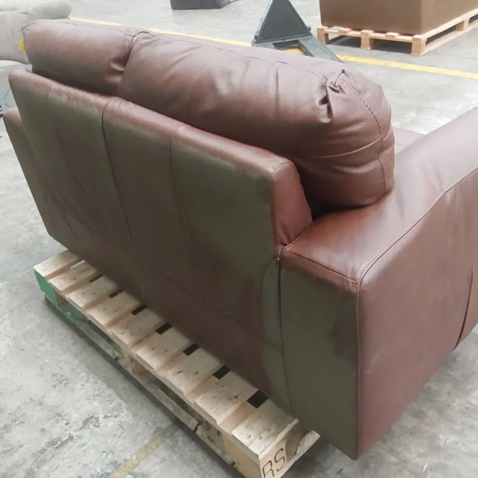 HAMPSHIRE 2 SEATER PREMIUM LEATHER SOFA - VINTAGE TAN RRP £999