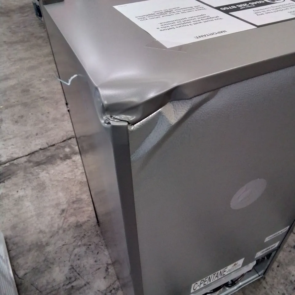 RUSSELL HOBBS UNDERCOUNTER FRIDGE FREEZER IN SILVER -COLLECTION ONLY-