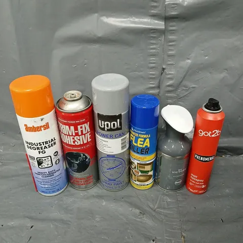 APPROXIMATELY 15 ASSORTED AEROSOL ITEMS TO INCLUDE SPRAY PAINT, HAIRSPRAY, AIR FRESHENER ETC - COLLECTION ONLY