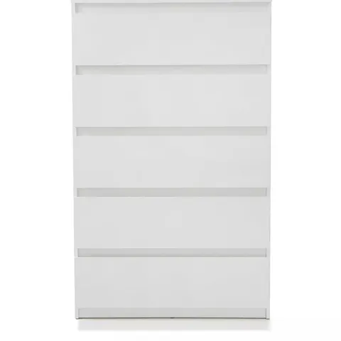 BOXED LISSON 5 DRAWER CHEST - WHITE