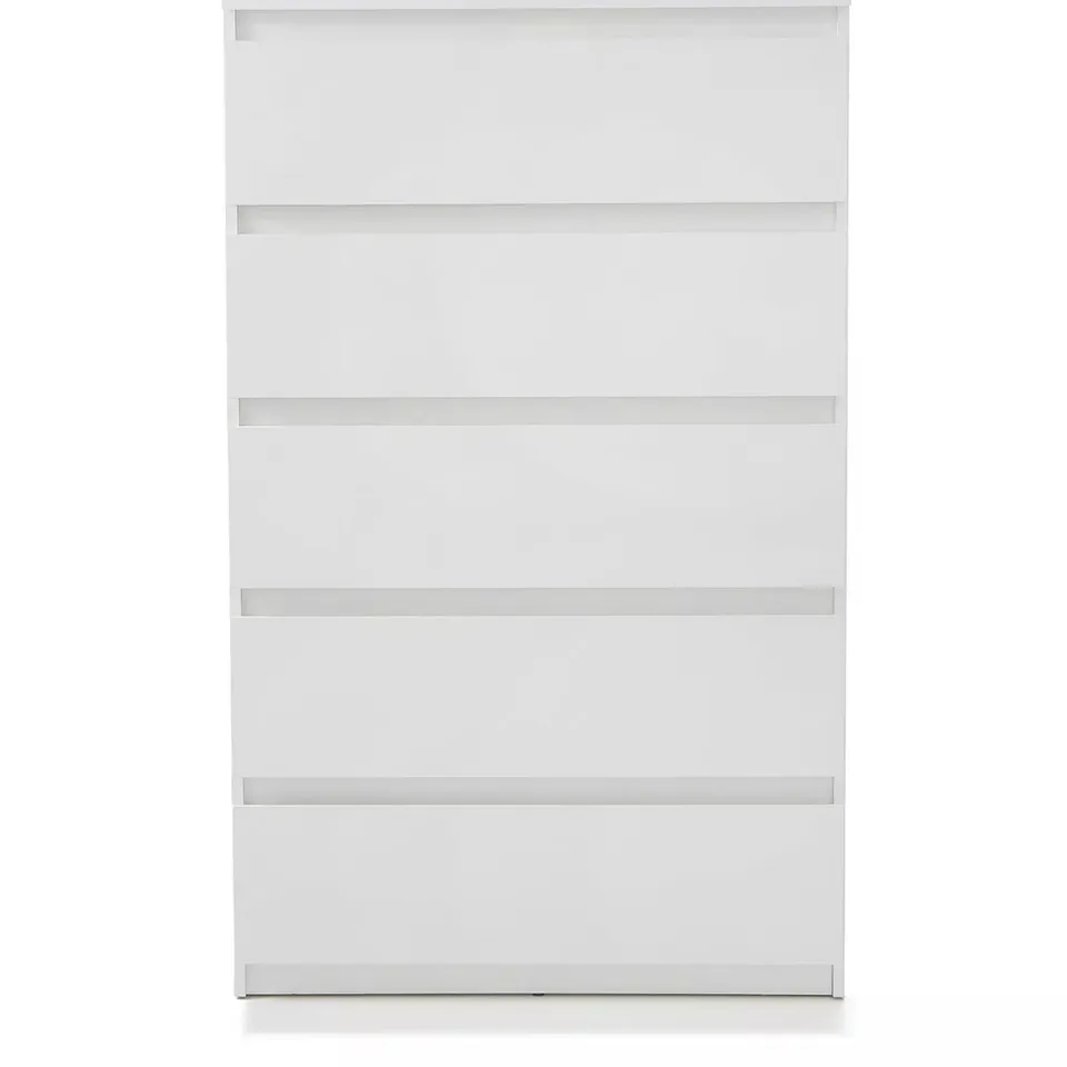 BOXED LISSON 5 DRAWER CHEST - WHITE