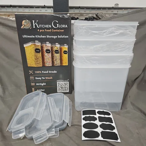 BOXED KITCHEN GLORIA 4PCS FOOD CONTAINER SET