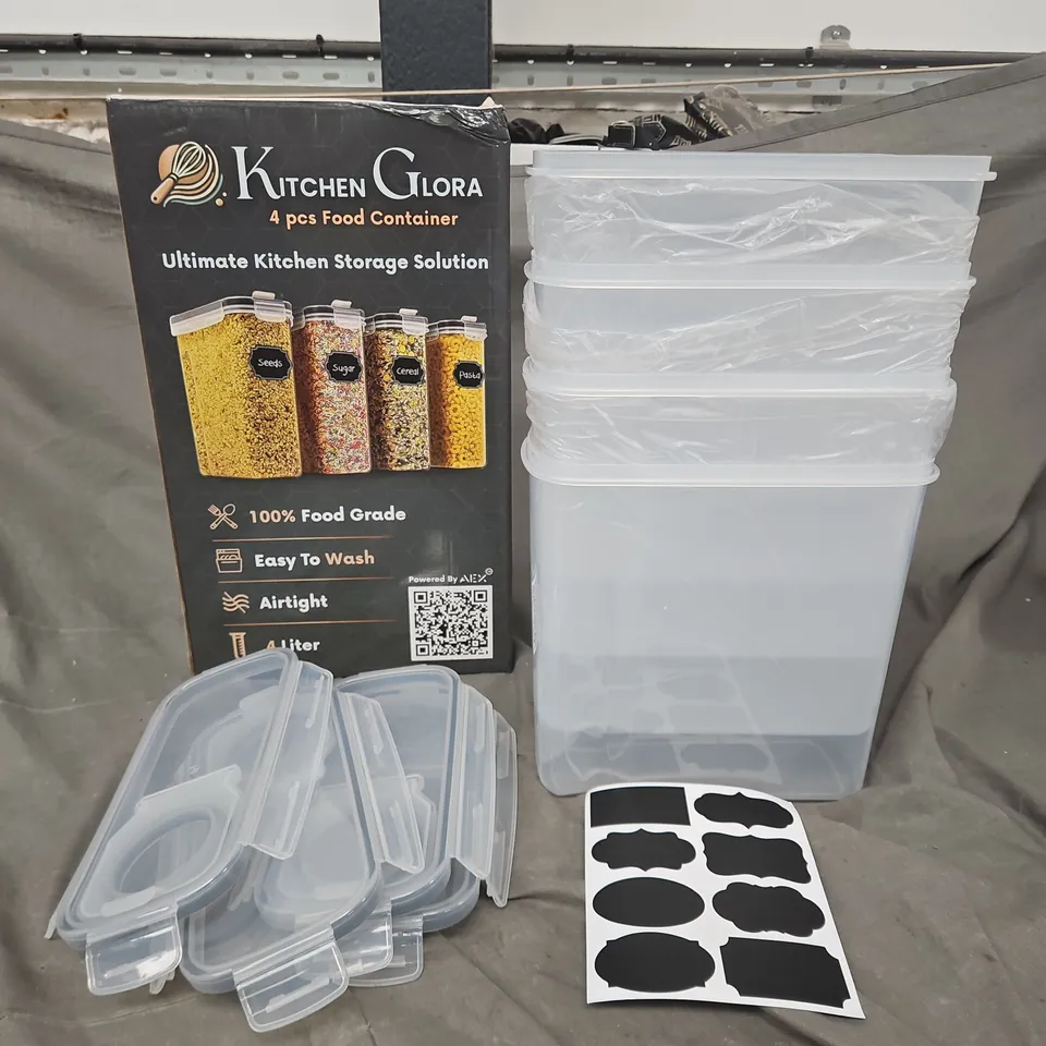 BOXED KITCHEN GLORIA 4PCS FOOD CONTAINER SET