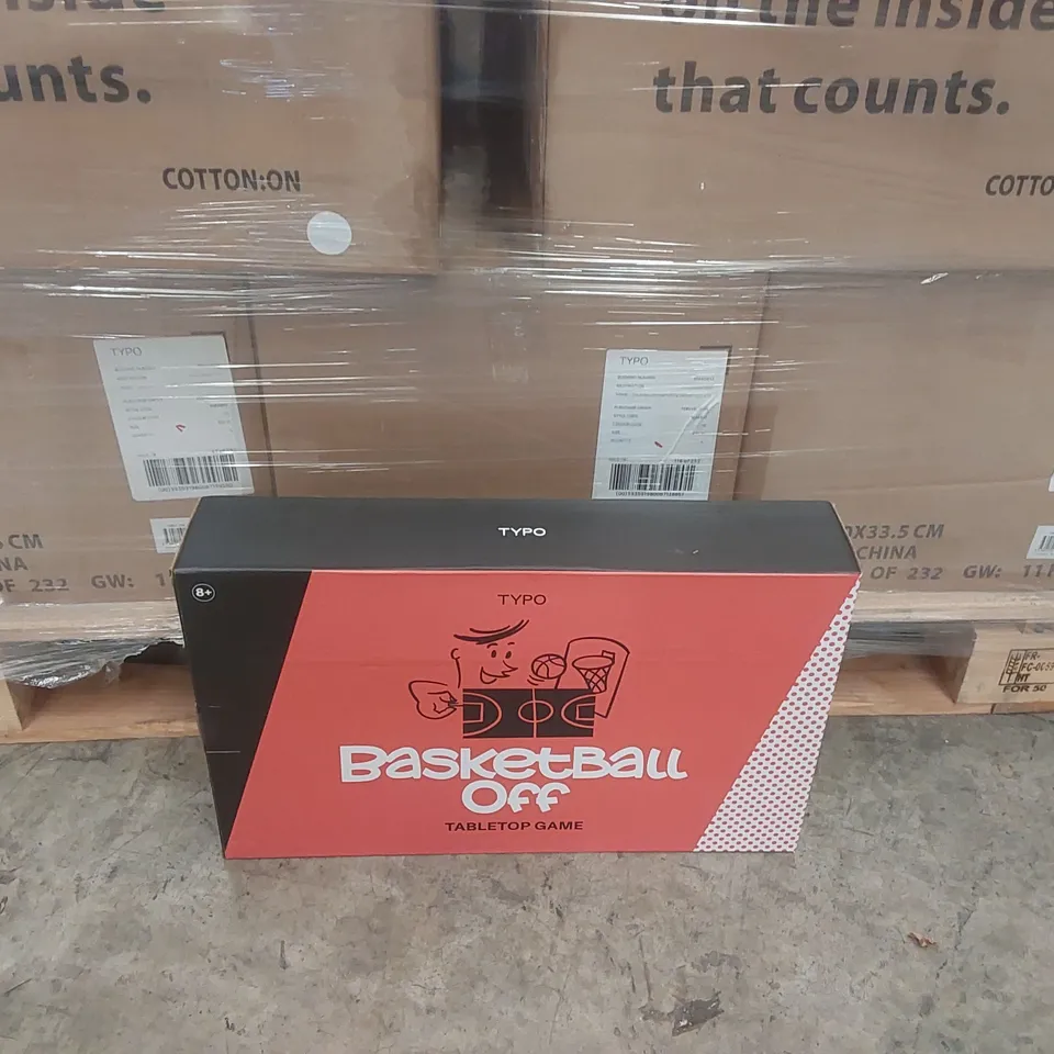 PALLET CONTAINING APPROXIMATELY 85x BRAND NEW TYPO BASKETBALL OFF TABLETOP GAMES