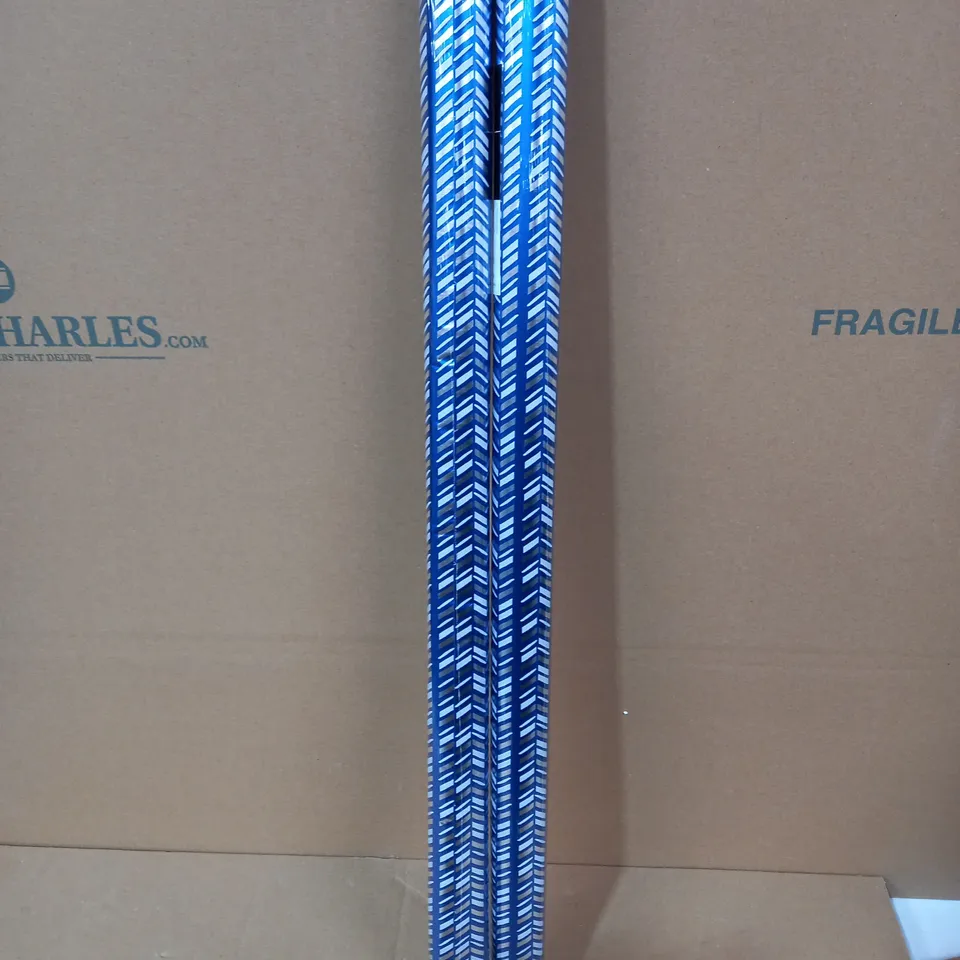 LOT OF 9 CHEVRON ROLL GIFT WRAP - BLUE/SILVER 