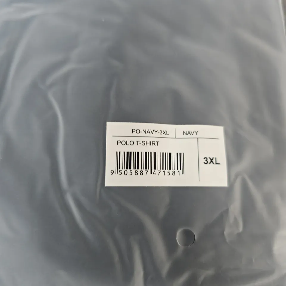 POLO T-SHIRT – NAVY, 3XL - BUILT DIFFERENT