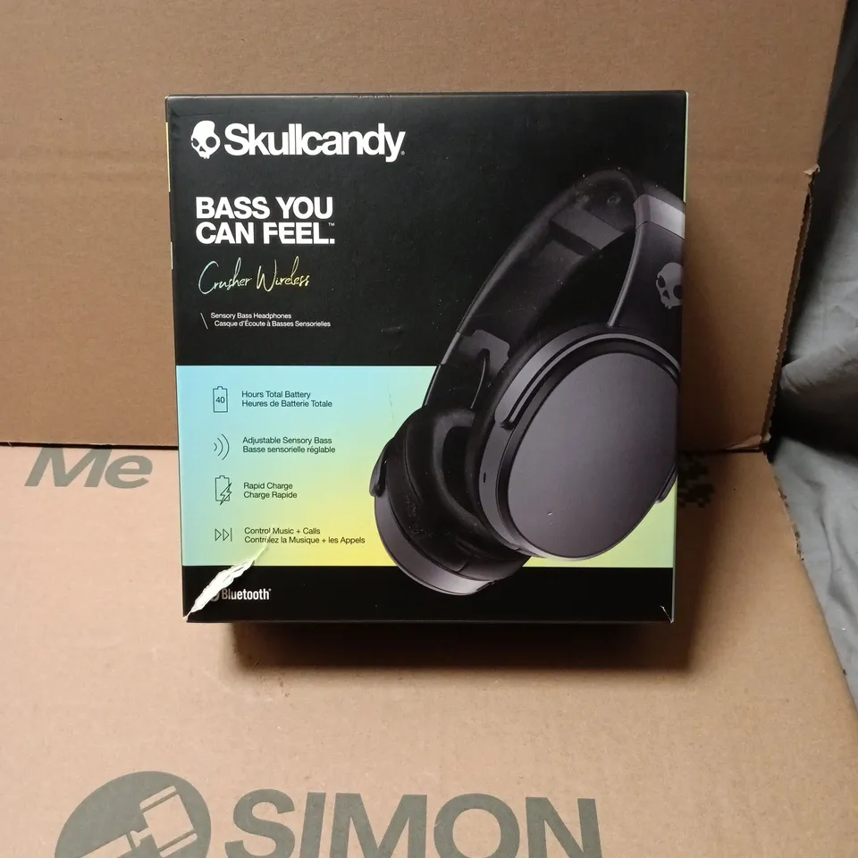 SKULLCANDY CRUSHER WIRELESS HEADPHONES – BLACK (BOXED)