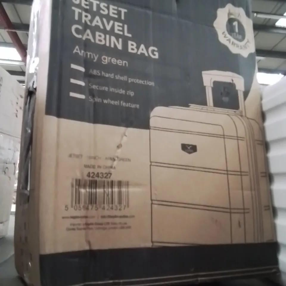 BOXED LUGG 15INCH TRAVEL CABIN BAG ARMY GREEN