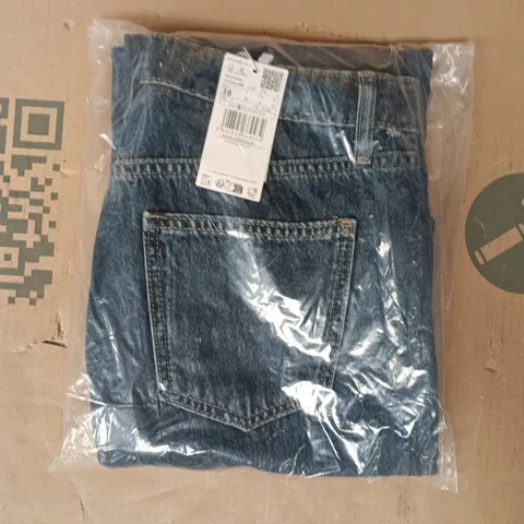 BAGGED MANGO WOMEN'S JEANS IN BLUE SIZE UK 10