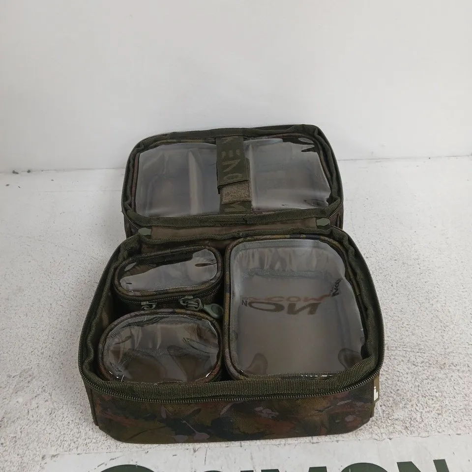 HCIST ONE MORE CAST CAMOUFLAGE FISHING ACCESSORIES BAG WITH CLEAR POCKETS; BOXED SLAM DUNK ITEM