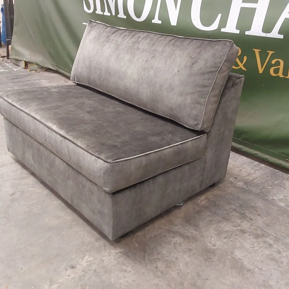 QUALITY DESIGNER GREEN VELVET 2 SEATER SOFA BED 