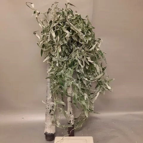 BOXED ALISON CORK 180CM PRE-LIT GREEN LEAF DETAIL INDOOR WILLOW TREE