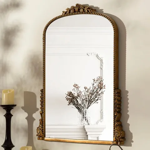 BOXED ARCH RETRO VICTORIAN ACCENT WALL MIRROR (1 BOX)