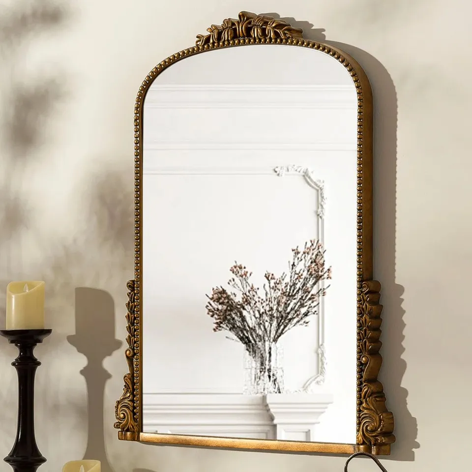 BOXED ARCH RETRO VICTORIAN ACCENT WALL MIRROR (1 BOX)