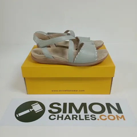 BOXED PAIR OF STRIVE CORAL LADIES LATTE SANDALS - UK 7