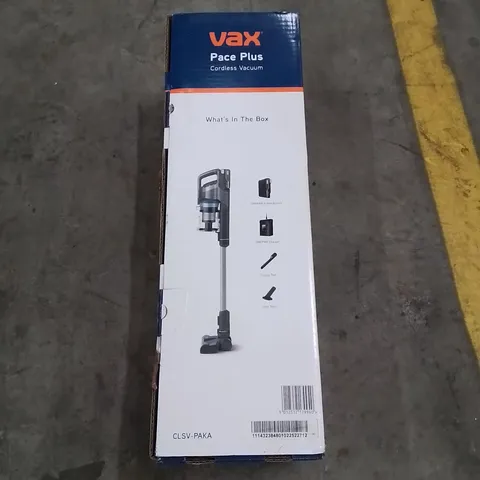 BOXED VAX PACE PLUS CORDLESS VACUUM