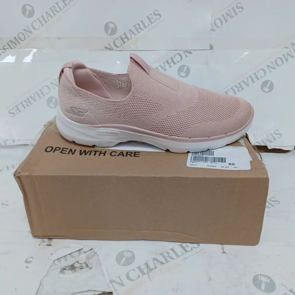 SKECHERS LIGHT PINK GO WALK TRAINERS- SIZE 6 