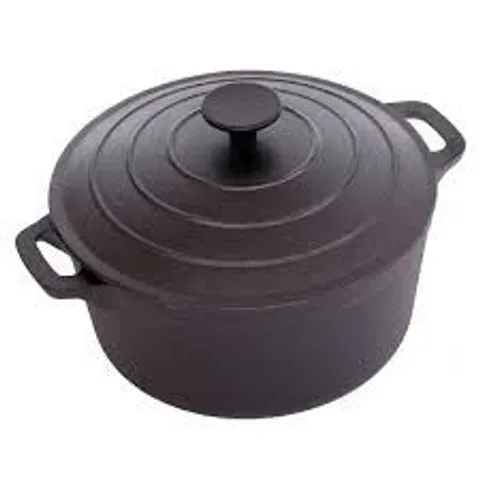 OYPLA 4L CAST IRON NON STICK CASSEROLE DISH PAN WITH LID