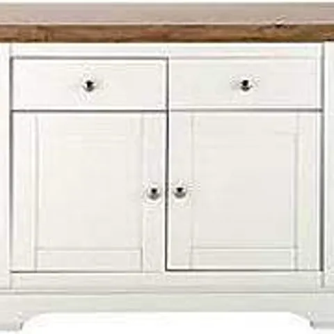 BRAND NEW BOXED WILTSHIRE CREAM/OAK EFFECT COMPACT SIDEBOARD (1 BOX)