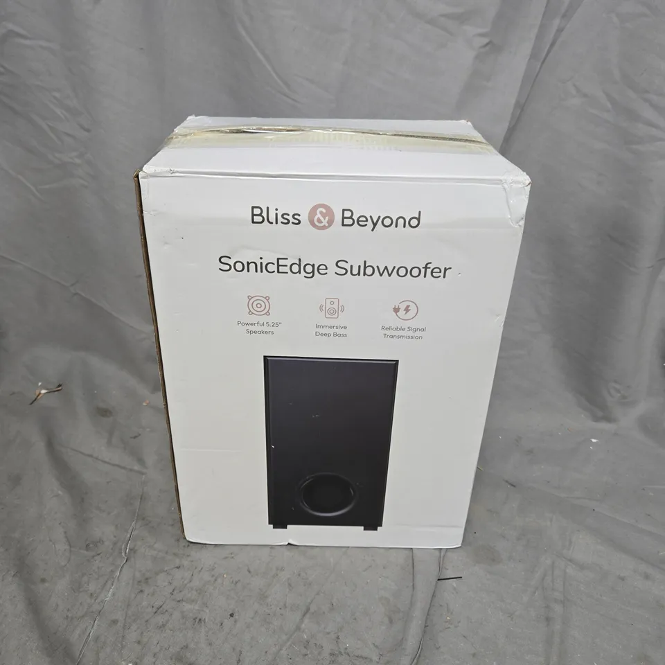 BLISS & BEYOND SONICEDGE SUBWOOFER – BLACK (5.25-INCH DRIVER) - BOXED