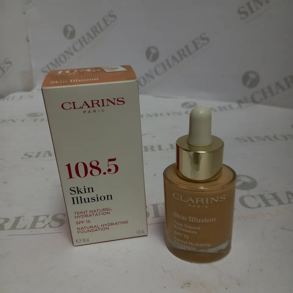 CLARINS SKIN ILLUSION FOUNDATION SHADE 108.5 CASHEW