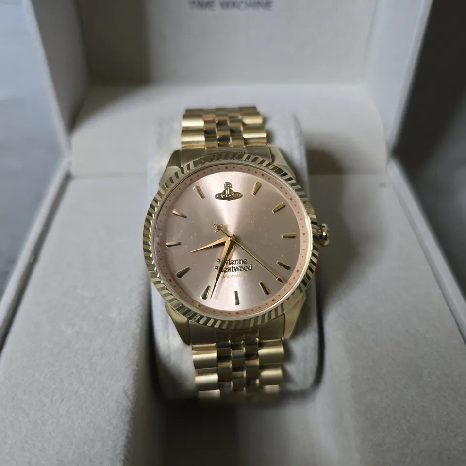 BOXED VIVIENNE WESTWOOD SEYMOUR GOLDEN WATCH 