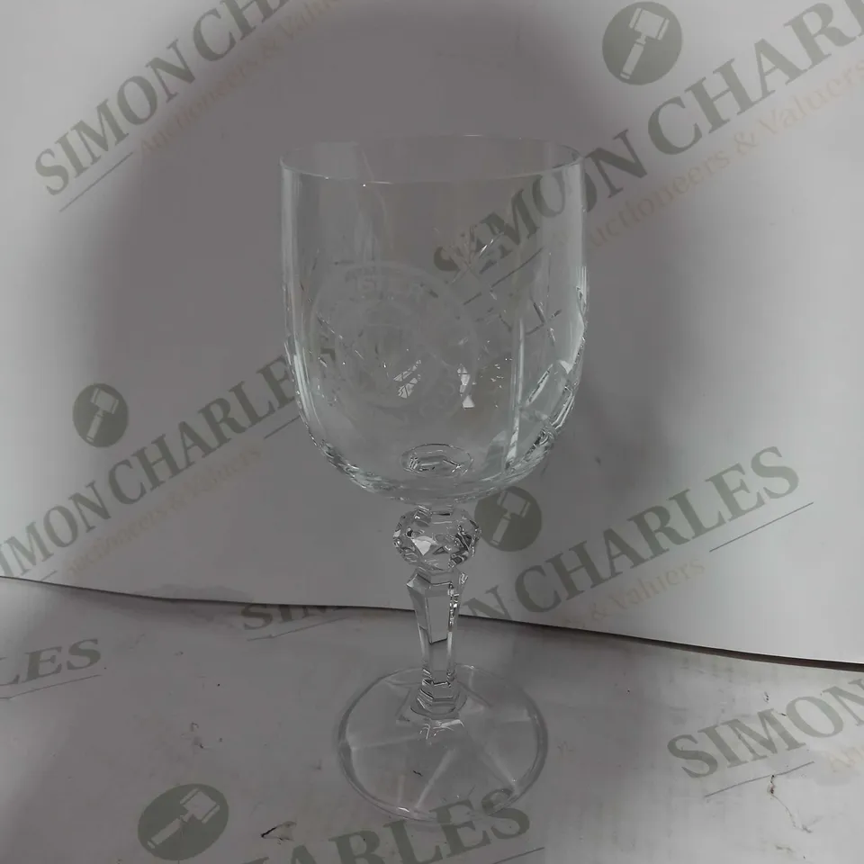 LEICESTER CITY CRYSTAL WINE GLASS