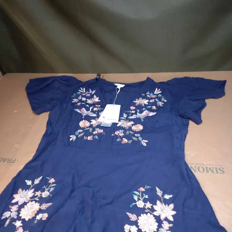 MONSOON FLORAL PATTERN SHIRT IN NAVY SIZE L
