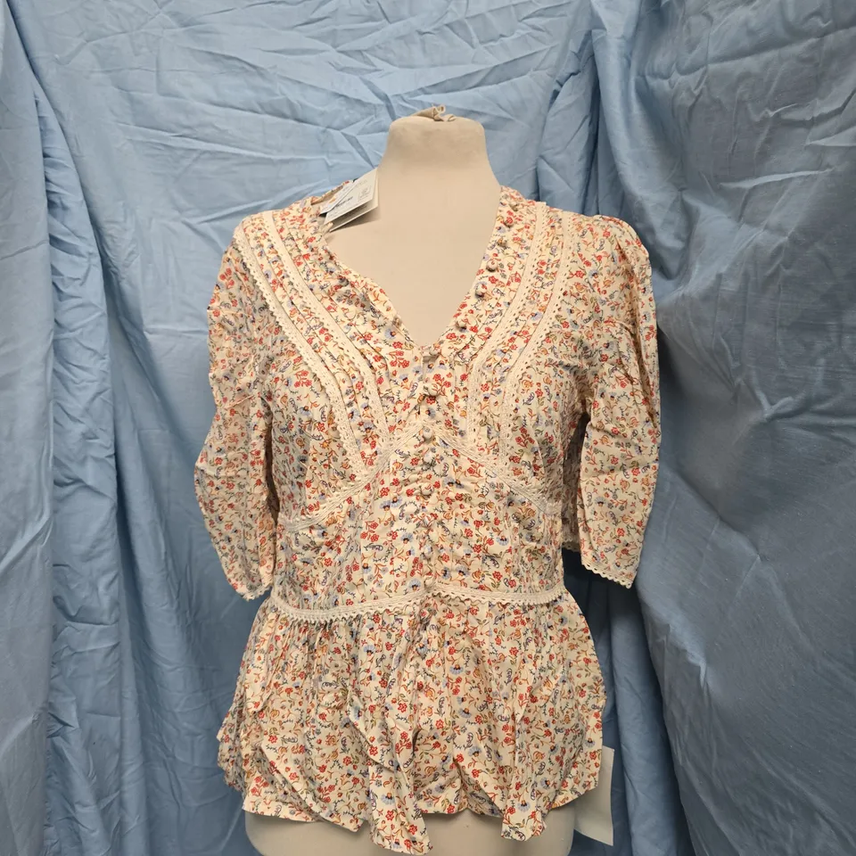 NOBODY'S CHILD SEREN TOP IN SOFTS YELLOW SIZE UK 14