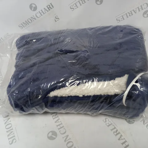COZEE HOME OVERSIZED HEATED WRAP IN NAVY