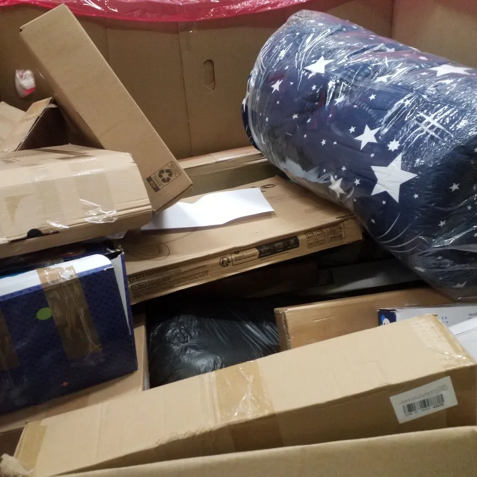 PALLET CONTAINING ASSORTED PRODUCTS INCLUDING TOILET SEAT, ECOHEATER, KEVLAR CORD BELT & ROLLER BLIND