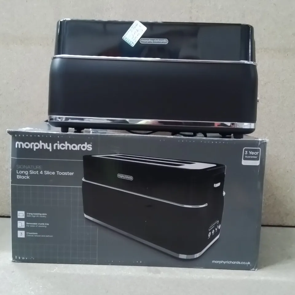 BOXED MORPHY RICHARDS LONG SLOT 4 SLICE TOASTER 