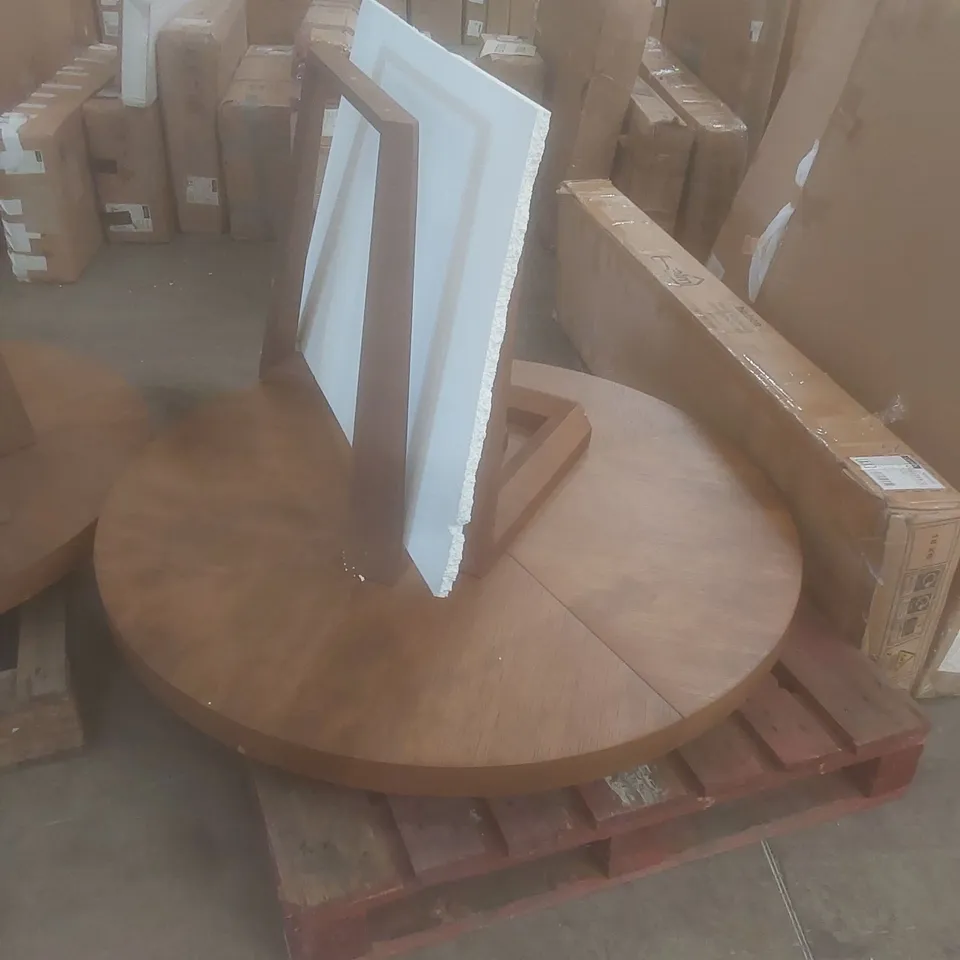 DESIGNER ROUND EXTENDING DINING TABLE