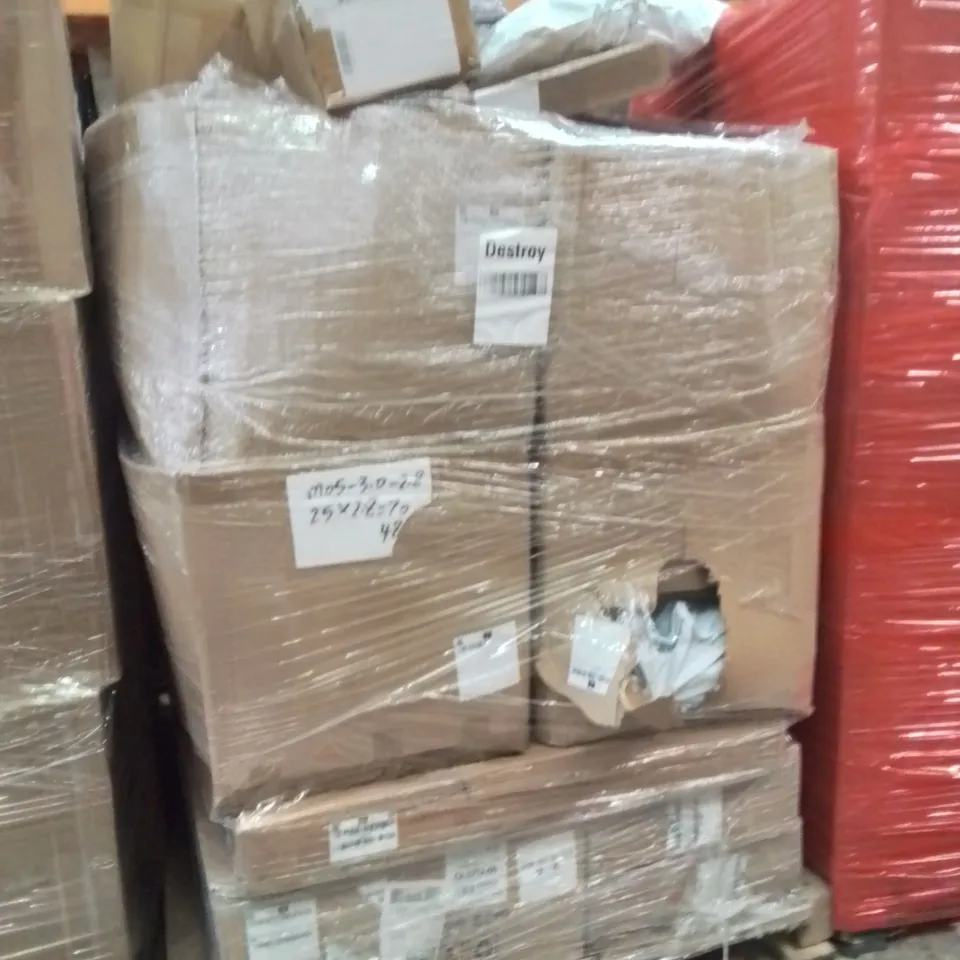 PALLET OF ASSORTED HOUSEHOLD GOODS AND PRODUCTS TO INCLUDE;DINOSAUR SHOOTING GAME,RUBIX CUBE,3IN1 BREAKFAST MAKER 