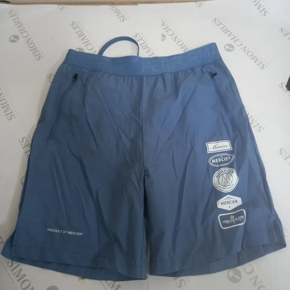 MERCIER LIGHT BLUE TRAINING SHORTS - M
