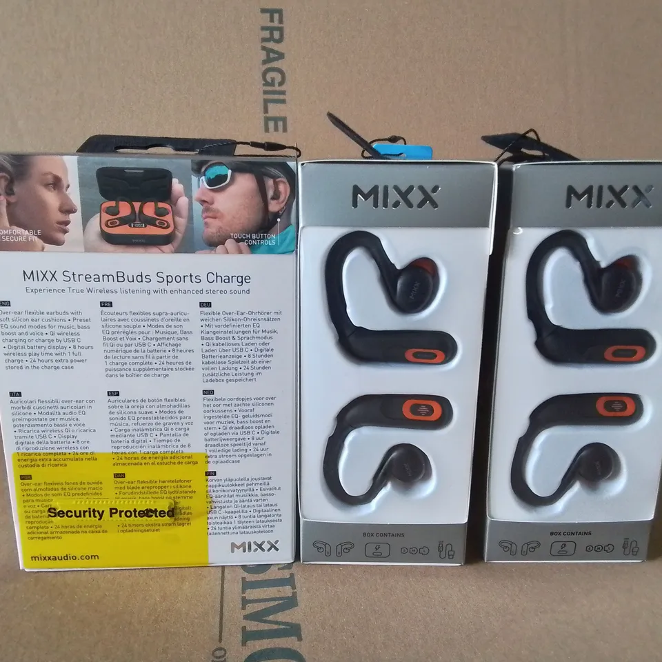 LOT OF 10 BRAND NEW MIXX STREAMBUDS SPORTS CHARGE EARBUDS