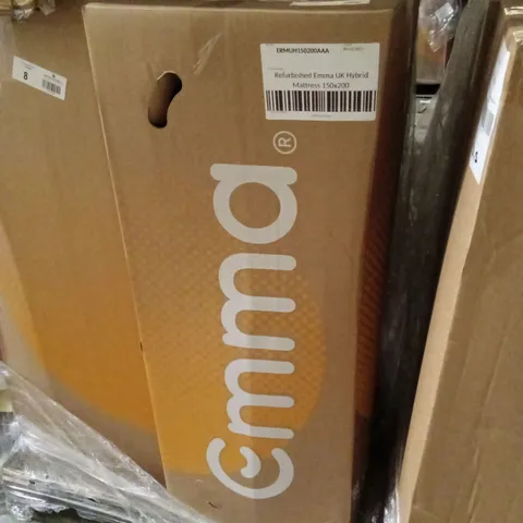 BOXED AND ROLLED MANUFACTURER REFURBISHED EMMA UK HYBRID MATTRESS 150 X 200CM (KING SIZE)