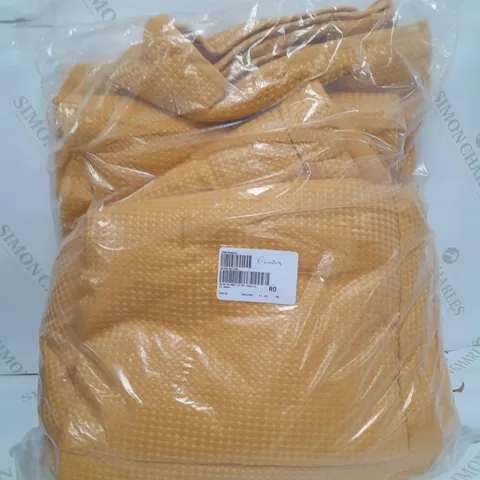 SUPERSOFT BY COZEE HOME WAFFLE KNIT FILLED BEDSPREAD IN OCHRE - 150 X 260CM