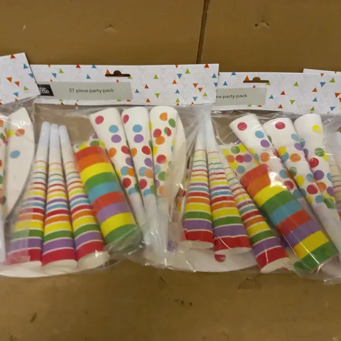 BOX OF 48 BRAND NEW GEORGE HOME 27 PIECE PARTY PACKS