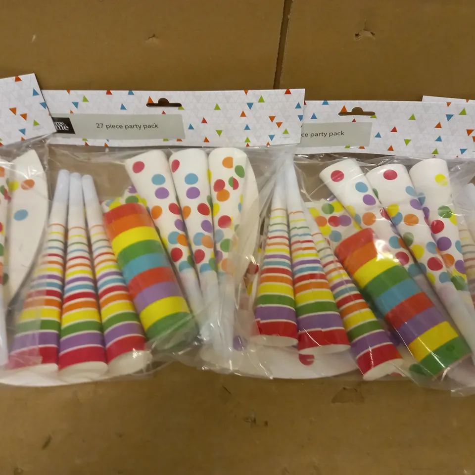 BOX OF 48 BRAND NEW GEORGE HOME 27 PIECE PARTY PACKS