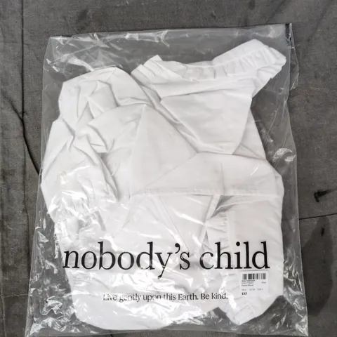 BAGGED NOBODY'S CHILD EMMIE BLOUSE IN WHITE SIZE UK 8